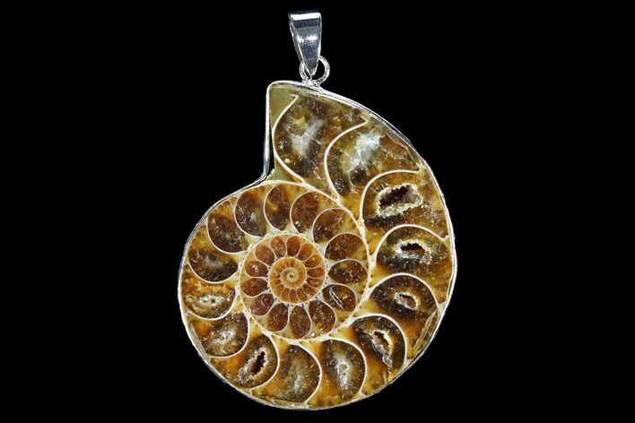 Fossil Ammonite Pendant - Million Years Old #112469